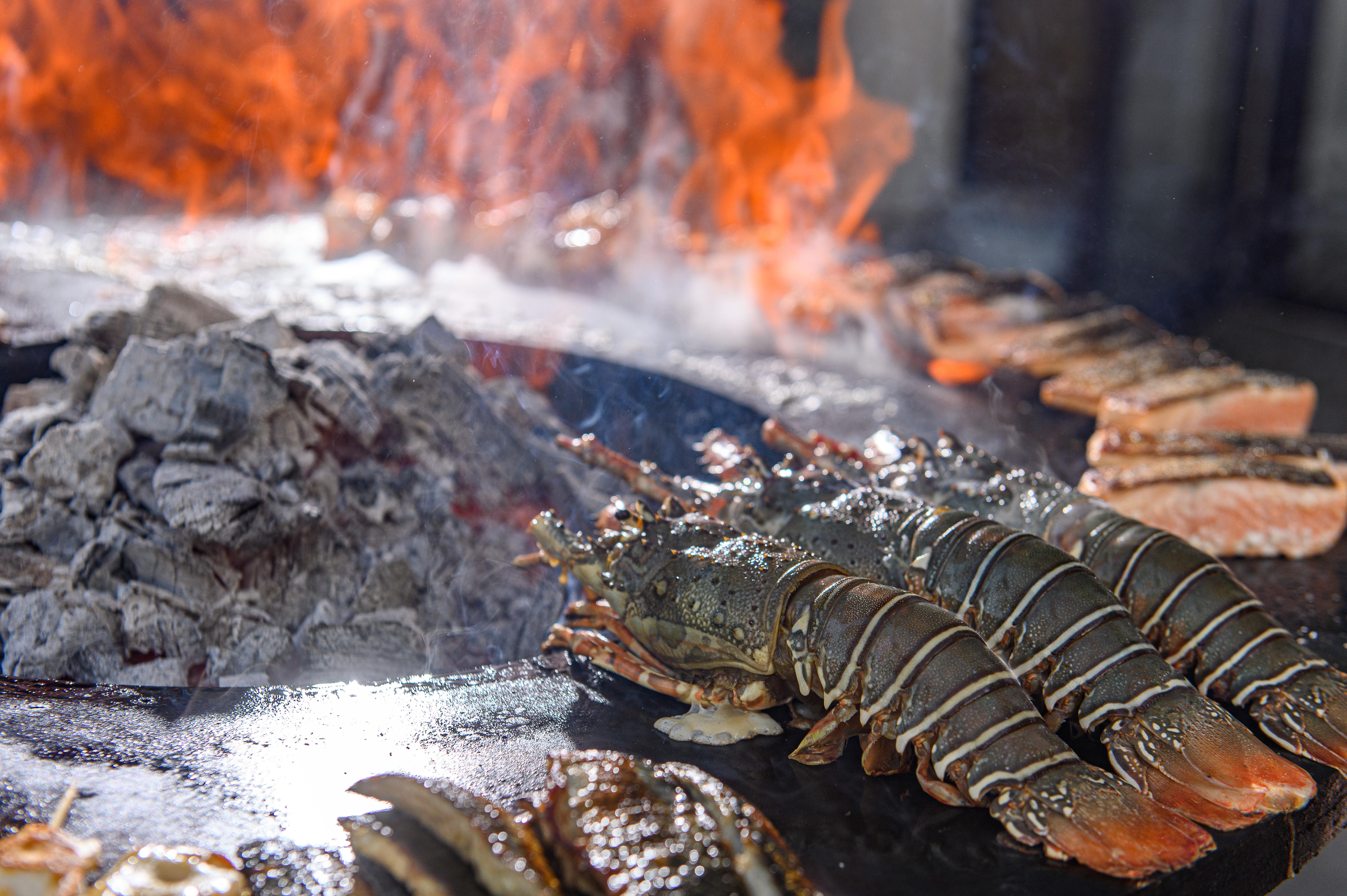 Minos Imperial Luxury Beach Resort & Spa Milatos Exterior photo Lobster being grilled